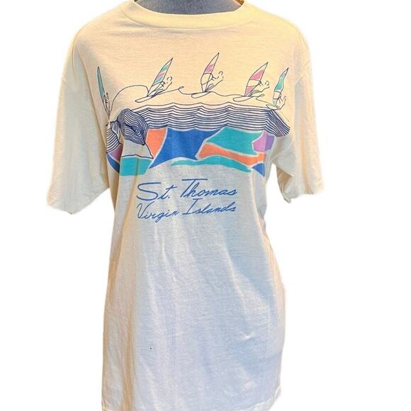 Vintage Single Stitched St. Thomas Virgin Island T-Shirt, Large, Made in USA - Picture 1 of 4